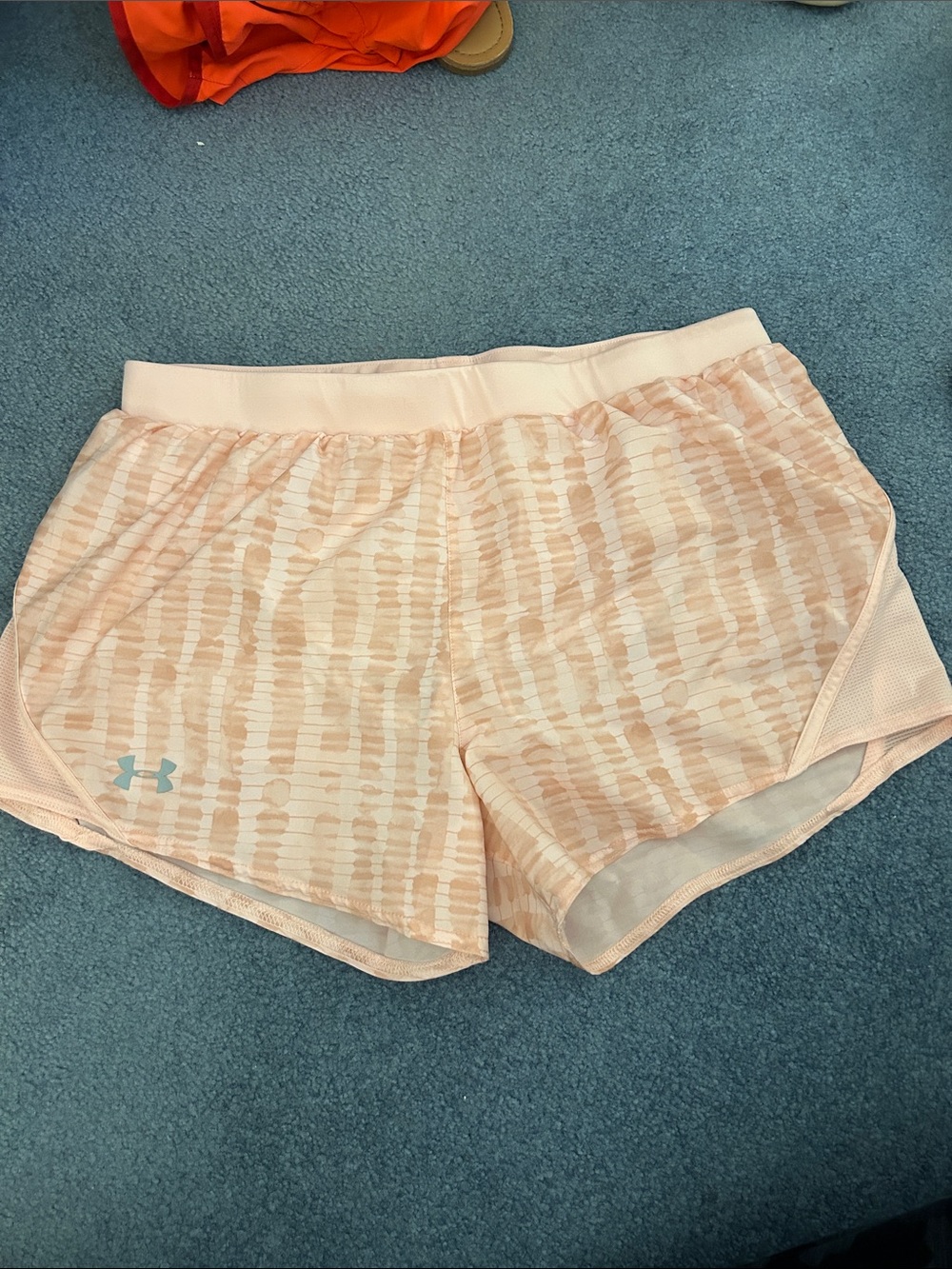 Under Armour Peach Tie-Dye Pattern Athletic Shorts